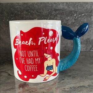NWOT Mermaid Coffee Mug with Blue Tail Handle